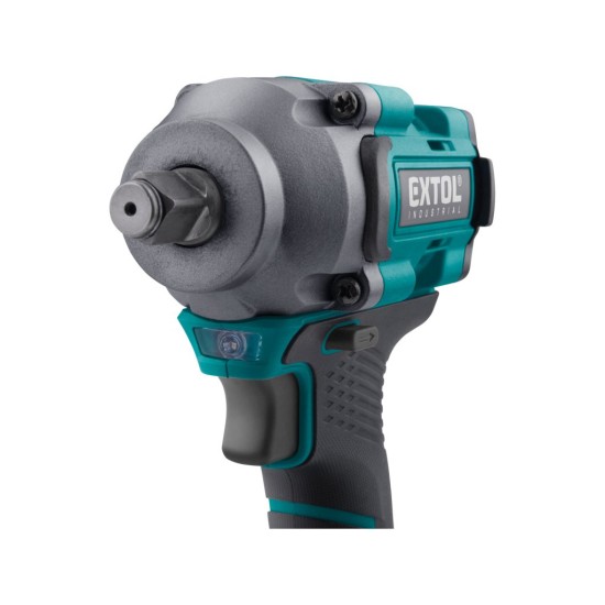 Aku rázový utahovák 1/2″ 500 Nm, SHARE20V, BRUSHLESS, bez baterie a nabíječky – EXTOL INDUSTRIAL