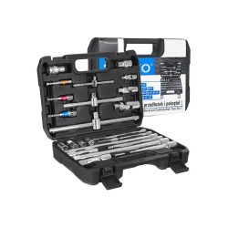 Prodlužovací nástavce a T–trháky 1/4", 3/8", 1/2", CrV, sada 25 ks - GEKO