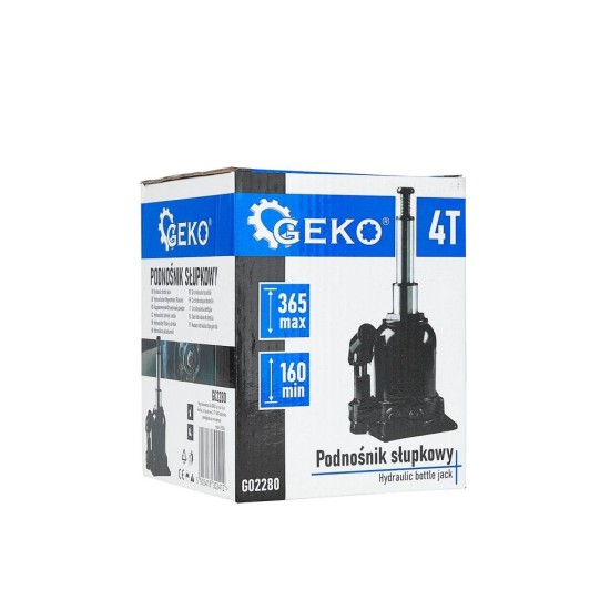Dvoustupňový hydraulický zvedák (panenka) 4 t, nízkoprofilový – GEKO