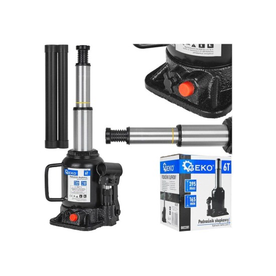 Dvoustupňový hydraulický zvedák (panenka) 6 t, nízkoprofilový – GEKO