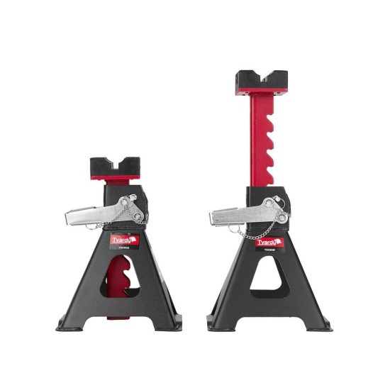 Podpěra pod auto 3 t (1 pár), nastavitelná s aretací a gumovou podložkou – TVARDY