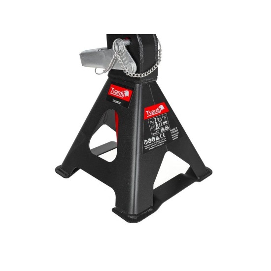 Podpěra pod auto 3 t (1 pár), nastavitelná s aretací a gumovou podložkou – TVARDY