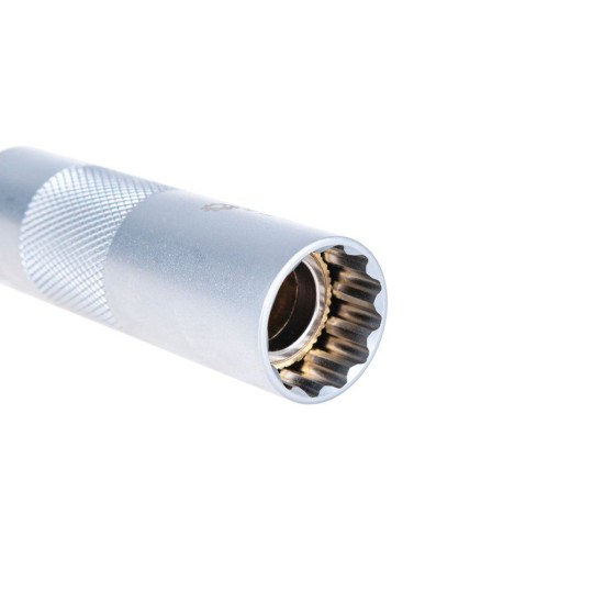 Nástrčná hlavice na svíčky, tenkostěnná s kloubem 16 mm 3/8" CrV – GEKO