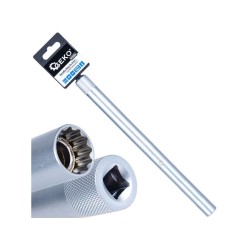 Nástrčná hlavice na svíčky 14 mm 3/8", délka 250 mm, CrV – GEKO