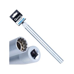 Nástrčná hlavice na svíčky 16 mm 3/8", délka 250 mm, CrV – GEKO