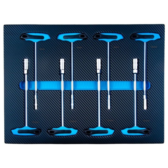 Dílenský vozík, 12 zásuvek, dřevěná deska, sada nářadí 501 ks – GEKO