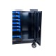 Dílenský vozík, 7 zásuvek + skříňka, sada nářadí 407 ks – GEKO