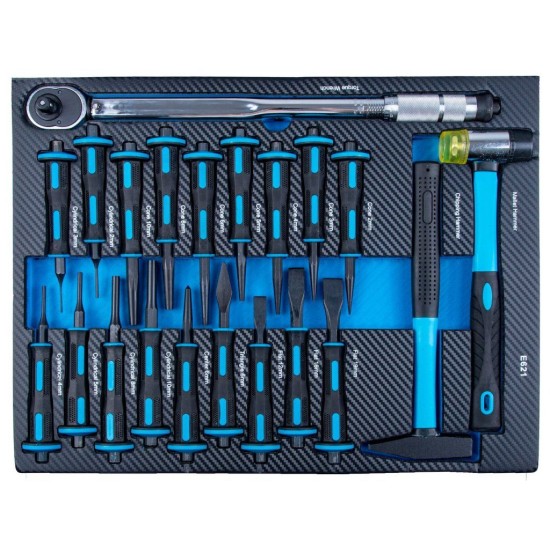 Dílenský vozík, 7 zásuvek + skříňka, sada nářadí 407 ks – GEKO