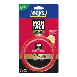 Oboustranná lepicí páska Montack 19 mm × 2,5 m – CEYS
