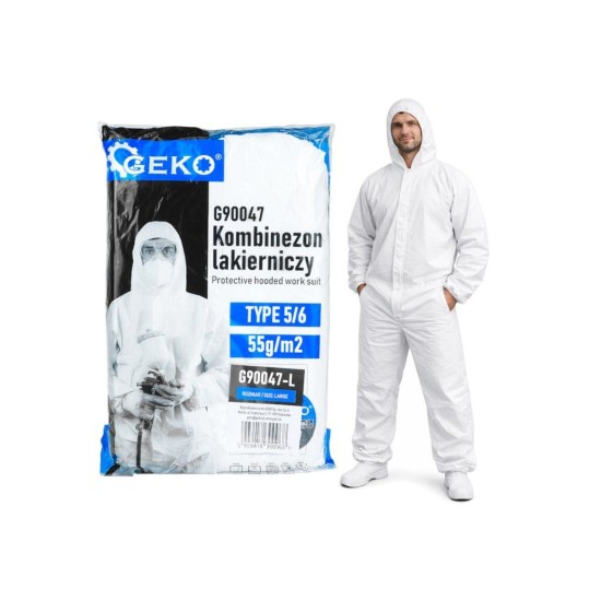Jednorázový oblek (overal) typ 5/6, 55 g/m², velikost L – GEKO
