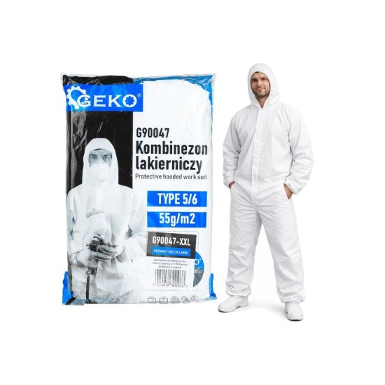 Jednorázový oblek (overal) typ 5/6, 55 g/m², velikost XXL – GEKO