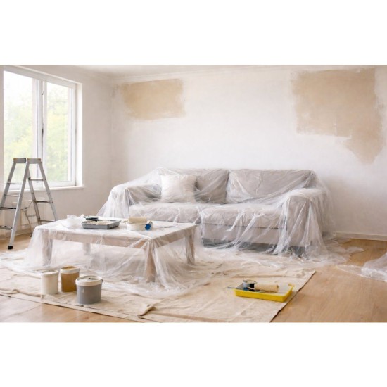 Malířská zakrývací folie 4×5 m 35 µm – GEKO