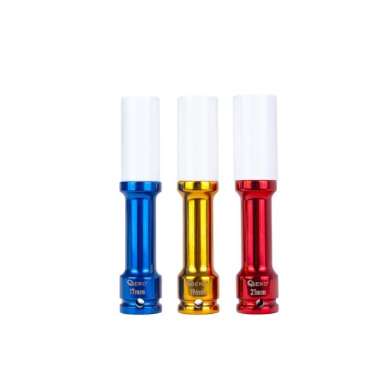 Nástrčné rázové prodloužené hlavice na ALU disky 1/2", 17, 19, 21 mm – GEKO