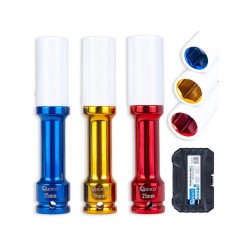 Nástrčné rázové prodloužené hlavice na ALU disky 1/2", 17, 19, 21 mm – GEKO