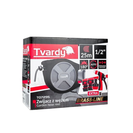 Automatický naviják s hadicí 1/2" 25 m BRASS-LINE – TVARDY