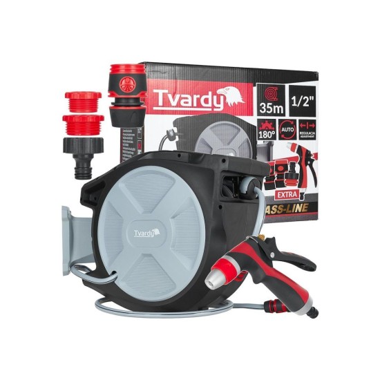 Automatický naviják s hadicí 1/2" 35 m BRASS-LINE – TVARDY