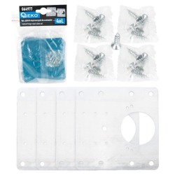 Opravná deska pro miskové závěsy 90×90 mm, Ø 35 mm, sada 4 ks - GEKO