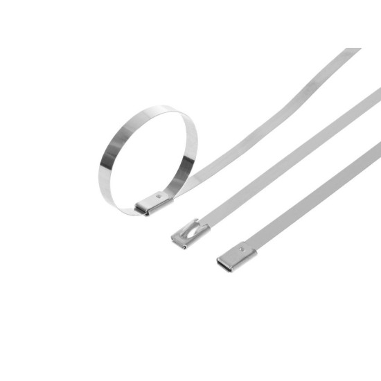 Stahovací pásky nerezové 4,6 mm, 100 ks – GEKO (Délka: 450 mm) Stahovací pásky nerezové 4,6 mm, 100 ks – GEKO (Délka: 450 mm)