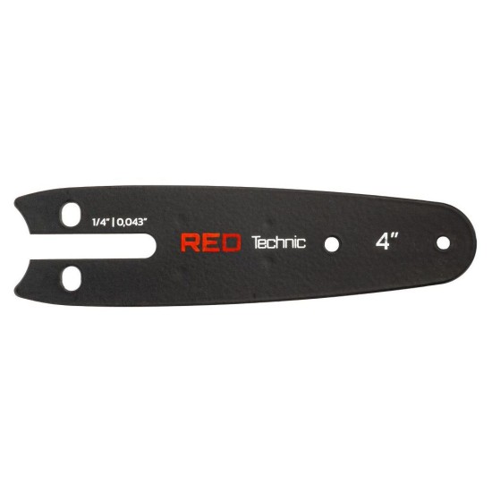 Vodící lišta s řetězem 4" pro aku pilu – RED TECHNIC Vodící lišta s řetězem 4" pro aku pilu – RED TECHNIC