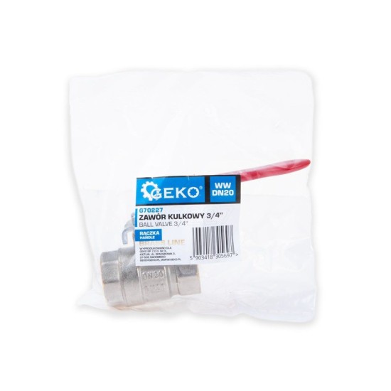Kulový ventil vnitřní, páka – GEKO (Velikost závitu: 3/4")