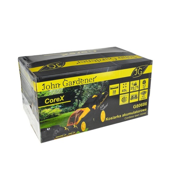 Aku sekačka 38 cm 3v1, 20 V, 2×4 Ah CoreX – JOHN GARDENER Aku sekačka 38 cm 3v1, 20 V, 2×4 Ah CoreX – JOHN GARDENER
