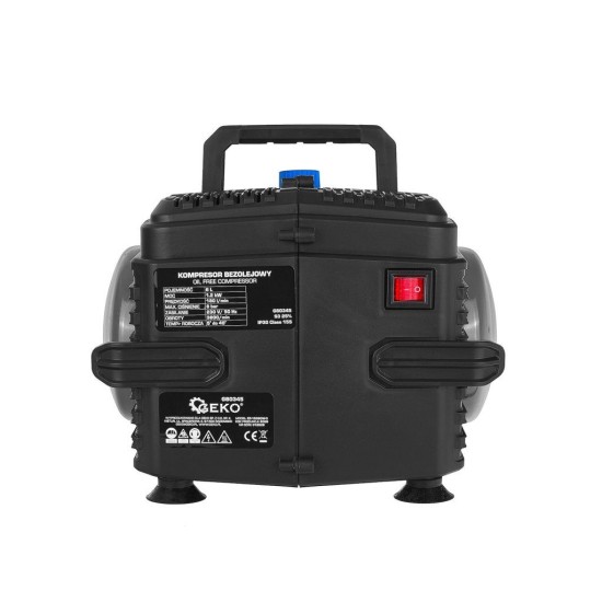 Kompresor 6 l, 8 bar, bezolejový GEKO