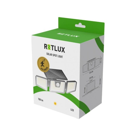 Solární LED reflektor RGL 121 RETLUX