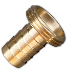 Mosazný hadičník 19 mm s vnějším závitem 1" BRADAS