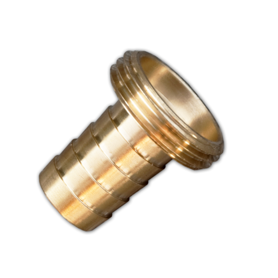 Mosazný hadičník 19 mm s vnějším závitem 1" BRADAS Mosazný hadičník 19 mm s vnějším závitem 1" BRADAS