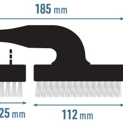 Nylonový kartáč do pily ocasky 4řadý 185×95×25 mm EXTOL PREMIUM