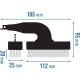 Nylonový kartáč do pily ocasky 4řadý 185×95×25 mm EXTOL PREMIUM Nylonový kartáč do pily ocasky 4řadý 185×95×25 mm EXTOL PREMIUM