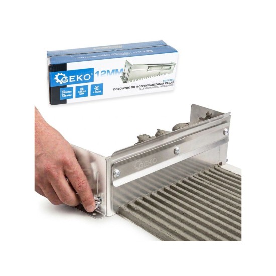 Nastavitelná zubová stěrka na lepidlo 345–585 mm, zub 12×12 mm GEKO Nastavitelná zubová stěrka na lepidlo 345–585 mm, zub 12×12 mm GEKO