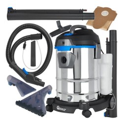 Víceúčelový vysavač a tepovač 1400 W, 20 l (nerez) GEKO