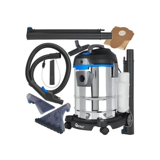 Víceúčelový vysavač a tepovač 1400 W, 20 l (nerez) GEKO Víceúčelový vysavač a tepovač 1400 W, 20 l (nerez) GEKO