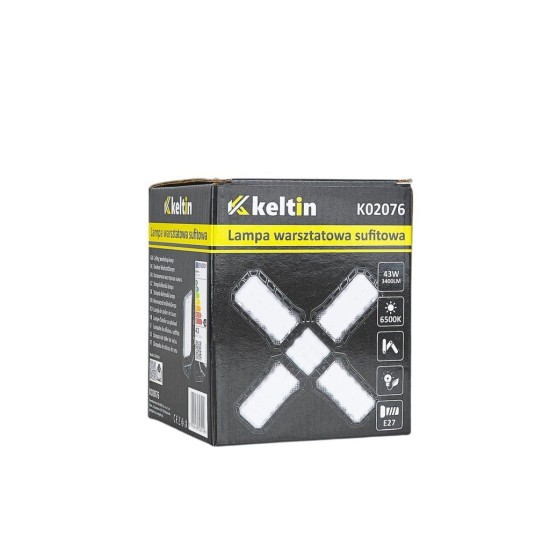 LED stropní svítidlo do dílny 43 W 3400 lm skládací KELTIN LED stropní svítidlo do dílny 43 W 3400 lm skládací KELTIN