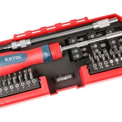 Ráčnový šroubovák s hroty sada 43 ks CrV EXTOL PREMIUM