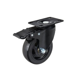 Sada 4 otočných koleček 100 mm, 120 kg, 2 kolečka s brzdou GEKO Sada 4 otočných koleček 100 mm, 120 kg, 2 kolečka s brzdou GEKO