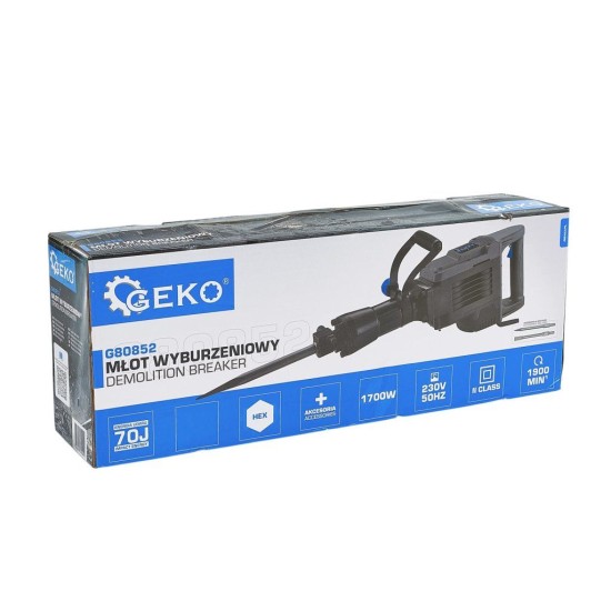 Bourací kladivo 70 J, 1700 W s příslušenstvím GEKO