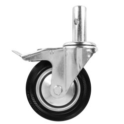 Lešenářské otočné kolečko 160 mm s čepem a brzdou, 125 kg GEKO Lešenářské otočné kolečko 160 mm s čepem a brzdou, 125 kg GEKO