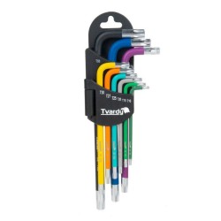 Sada barevných klíčů Torx T10–T50, 9 ks Tvardy
