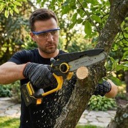 Aku jednoruční řetězová pila 8" 2×21 V, 4 Ah JOHN GARDENER Aku jednoruční řetězová pila 8" 2×21 V, 4 Ah JOHN GARDENER