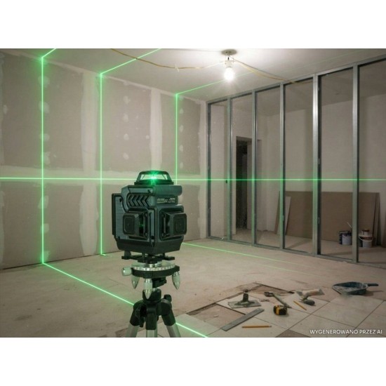 Křížový laser 360° samonivelační 4D zelený, se stativem, kompletní sada GEKO Křížový laser 360° samonivelační 4D zelený, se stativem, kompletní sada GEKO