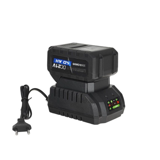 Aku úhlová bruska 125 mm Brushless, 21 V, 2×4 Ah GEKO