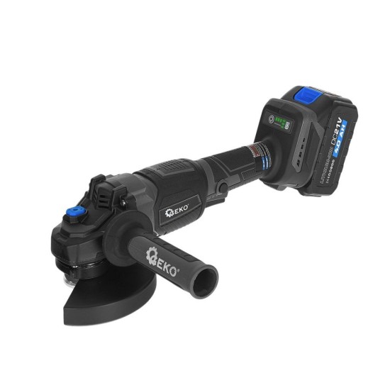 Aku úhlová bruska 125 mm Brushless, 21 V, 2×4 Ah GEKO
