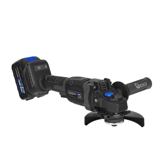 Aku úhlová bruska 125 mm Brushless, 21 V, 2×4 Ah GEKO