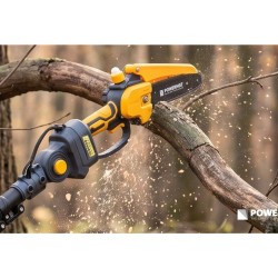Aku nůžky na větve a jednoruční pila 21 V, násada 110–200 cm, 2×3,0 Ah POWERMAT