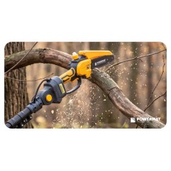 Aku nůžky na větve a jednoruční pila 21 V, násada 110–200 cm, 2×3,0 Ah POWERMAT