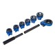 Závitníky R trubkové (BSPT) 1/4"–5/4", sada 6 ks GEKO Závitníky R trubkové (BSPT) 1/4"–5/4", sada 6 ks GEKO