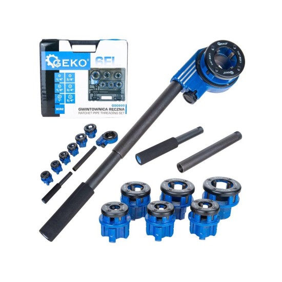 Závitníky R trubkové (BSPT) 1/4"–5/4", sada 6 ks GEKO Závitníky R trubkové (BSPT) 1/4"–5/4", sada 6 ks GEKO