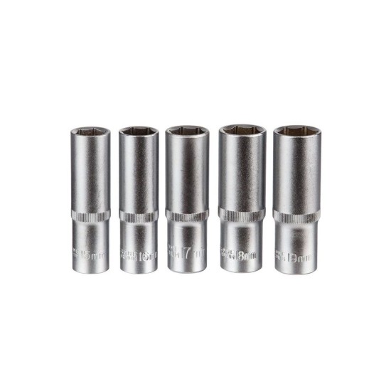 Nástrčné hlavice prodloužené 1/2" 10–24 mm, sada 15 ks MAR-POL Nástrčné hlavice prodloužené 1/2" 10–24 mm, sada 15 ks MAR-POL